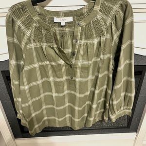 Loft plaid blouse